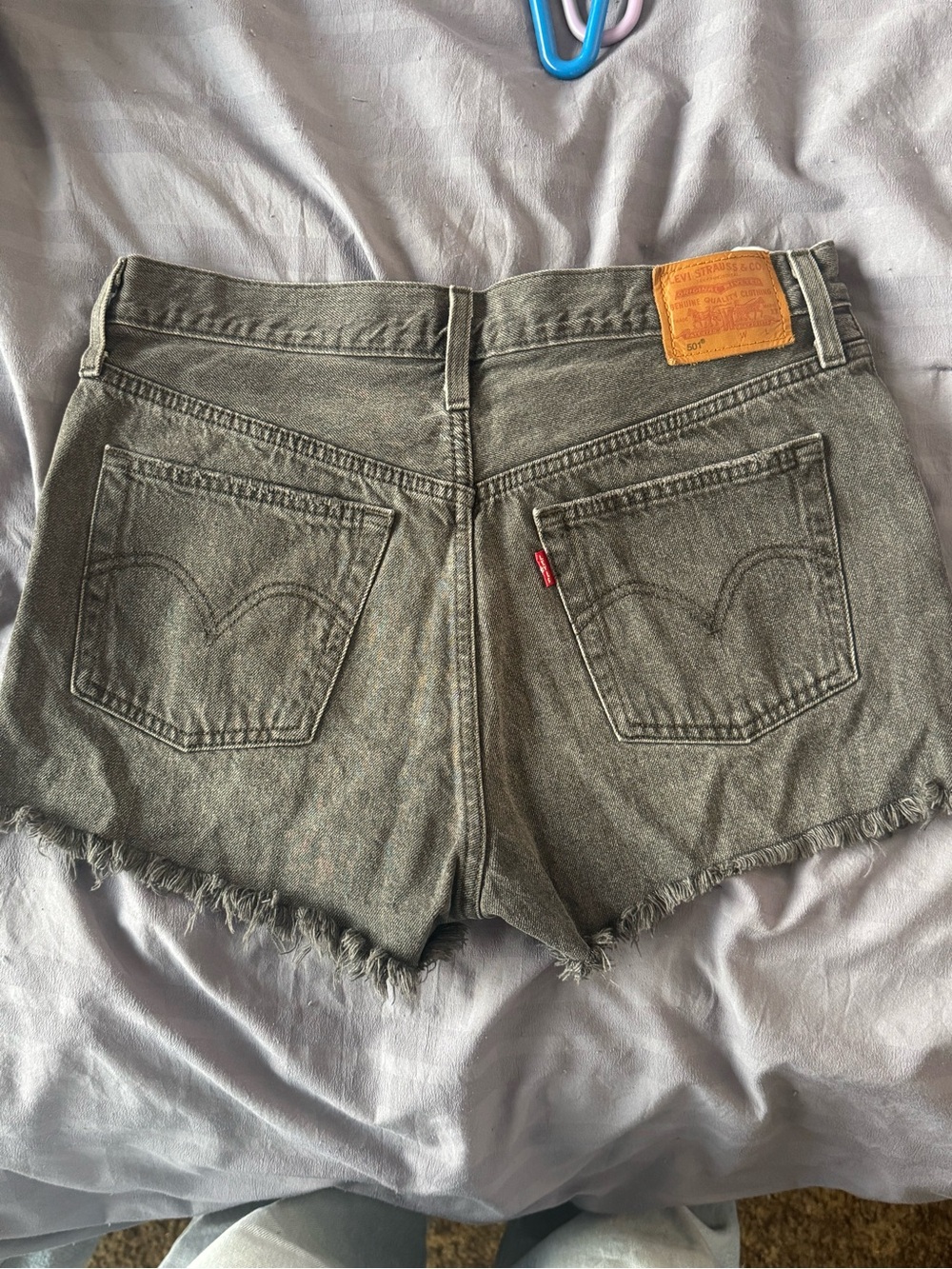 Levi's 501 black denim shorts size 29